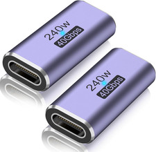 Meliya 2 Pack USB C Coupler, USB Type C Female to Female Adapter Extender Compat