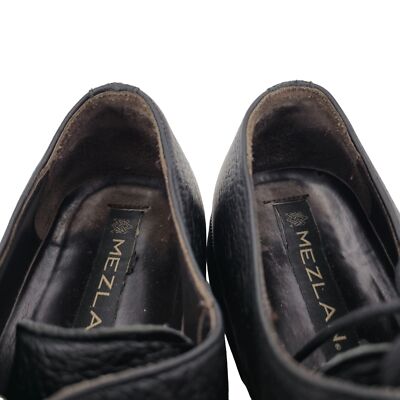 Mezlan Black Textured Deerskin Dress Shoes Mens 12M Lepanto Oxfords Derby Spain s-l400.jpg main image 4
