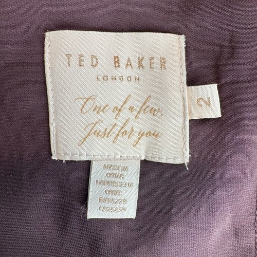 Ted Baker London Yaela Midi Dress 2 US 6 Purple Amethyst Colorblock Floral NWOT - Picture 8 of 14
