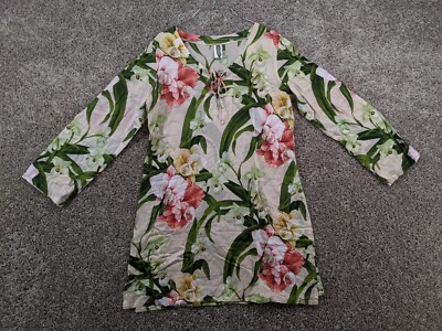tommy bahama green dress Tommy Bahama Dress Womens Large Shift Floral Green Colorful Lightweight  Breathe