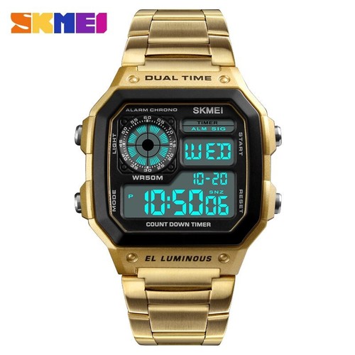SKMEI Herrenuhr wasserdicht Edelstahl Digital Armbanduhren Uhr Watch wristwatch - Bild 3 von 10