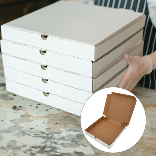 10pcs Takeout Pizza Boxes Bakery Pizza Wrapping Boxes Pizza Take Out Containers