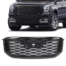 For GMC Yukon Denali Style 2015-2020 22936421 Front Upper Grille Gloss Black ABS