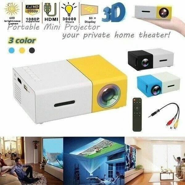 YG300 Projector 3.5mm Audio 320x240 Pixels HDMI USB Mini Home Media Player - Image 2 of 4
