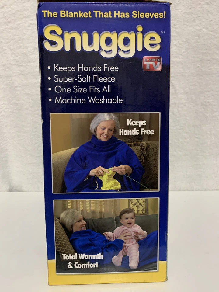 SNUGGIE Original Blanket Sleeves Blue Adult Soft Fleece In Box One Size - Image 2 of 4