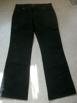 ADOLFO Stretch Jeans schwarz Cargo Gr. 12 Bootcut