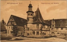 CPA AK Rothenburg- Hegereiterhaus u. Spitalhof GERMANY (1075018)