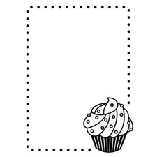 #81 Darice Embossing Folder Essentials  " CUPCAKE IN CORNER   " 1217-49