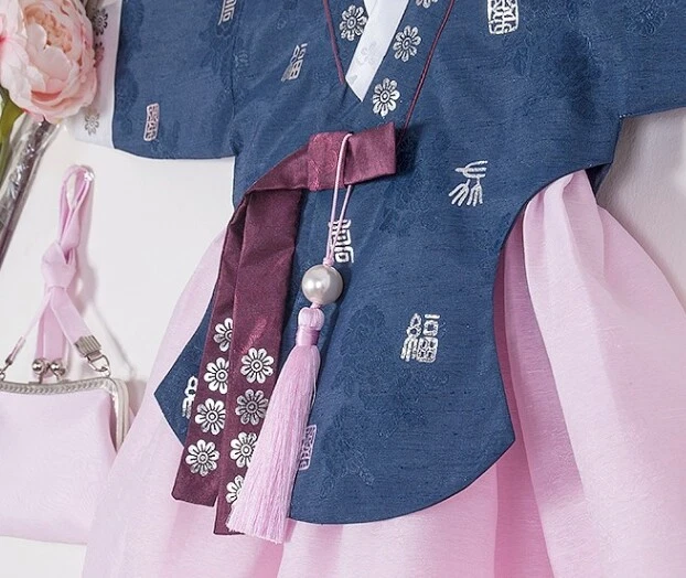 RUA Hoja Plateada Hanbok Princesa Coreana Ropa Cumpleaños Fiesta Bebé Niña NV PK Foto 4 de 4