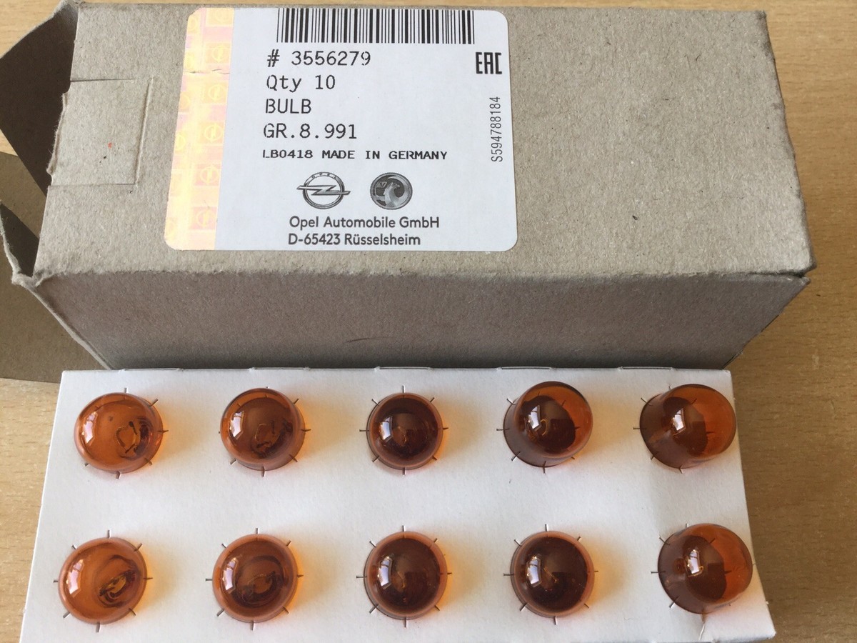 BNIB GENUINE SET OF 10 VAUXHALL BULBS 3556279 | eBay