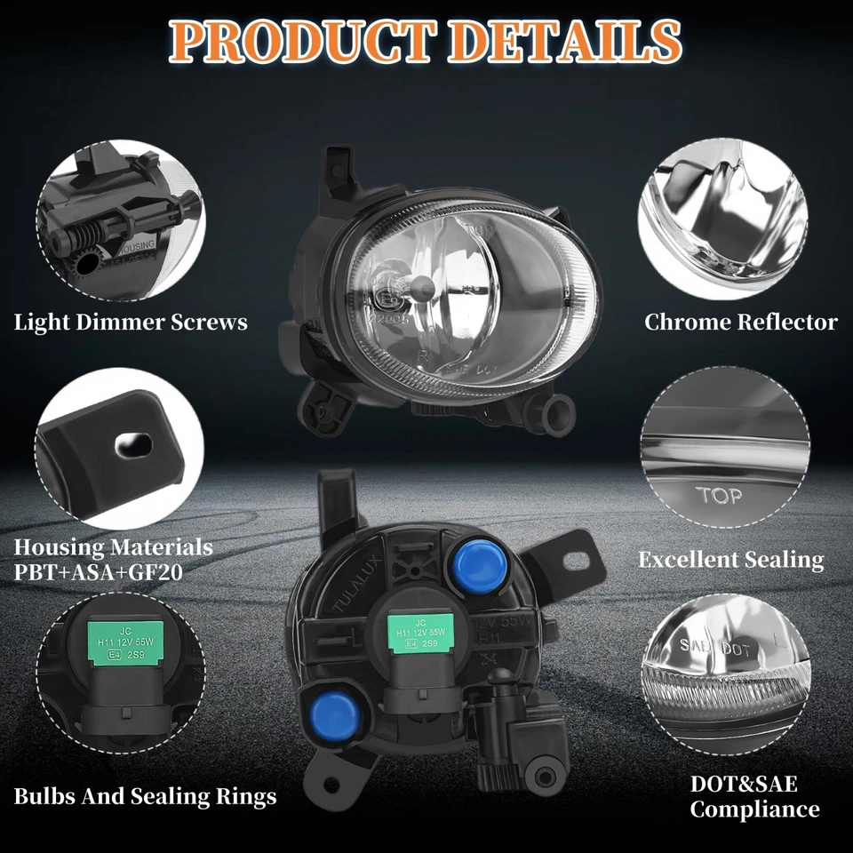 fog lights for AUDI A4 A5 A6 Q3 S5 S6 2008-2018;Volkswagen CC 2009-2012 - Image 4 of 4