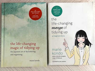 2 BOOKS THE LIFE-CHANGING MAGIC OF TIDYING UP/MANGA MARIE KONDO GRAPHIC NOVEL