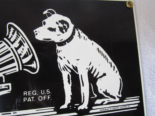 Ande Rooney USA Email-Schild Emaille Victor "His Masters Voice" Repro Tin - Picture 2 of 6