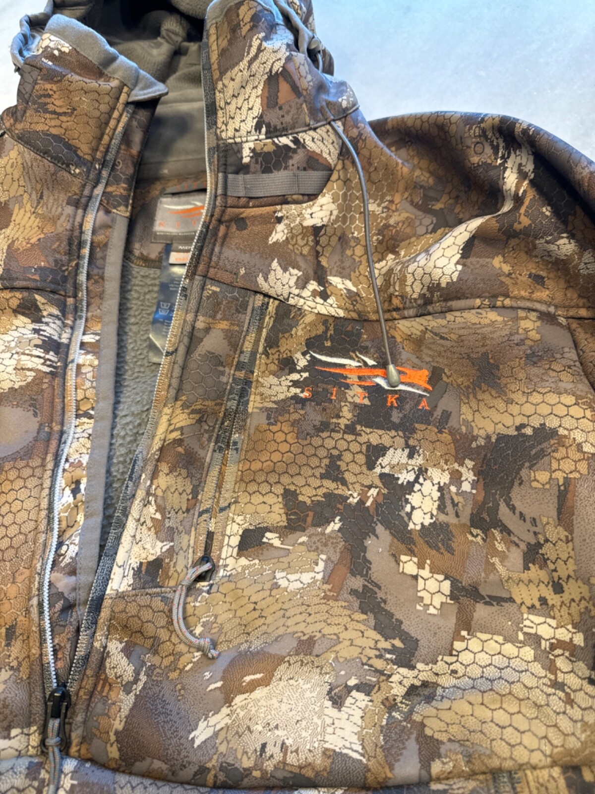 SITKA Men's Dakota Waterfowl Hunting Windproof Camo Fleece Hoody
