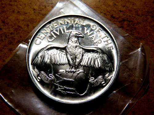 Heraldische Kunstmedaille: "APPAMATTOX 1865" Super Gem Stempelglanz OVP D8 - Bild 3 von 4