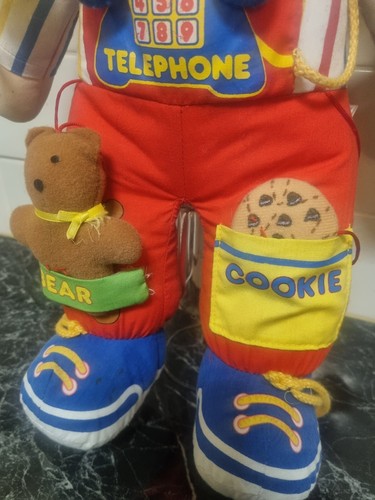 Muñeco de peluche Amtoy juguete Teach Me juguete de aprendizaje American Greeing 18" vintage 1984 - Imagen 10 de 20