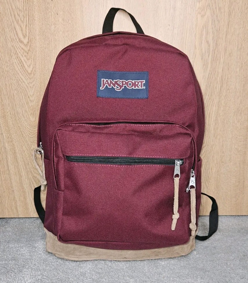 Vintage JANSPORT Right Pack Suede Leather Bottom Backpack