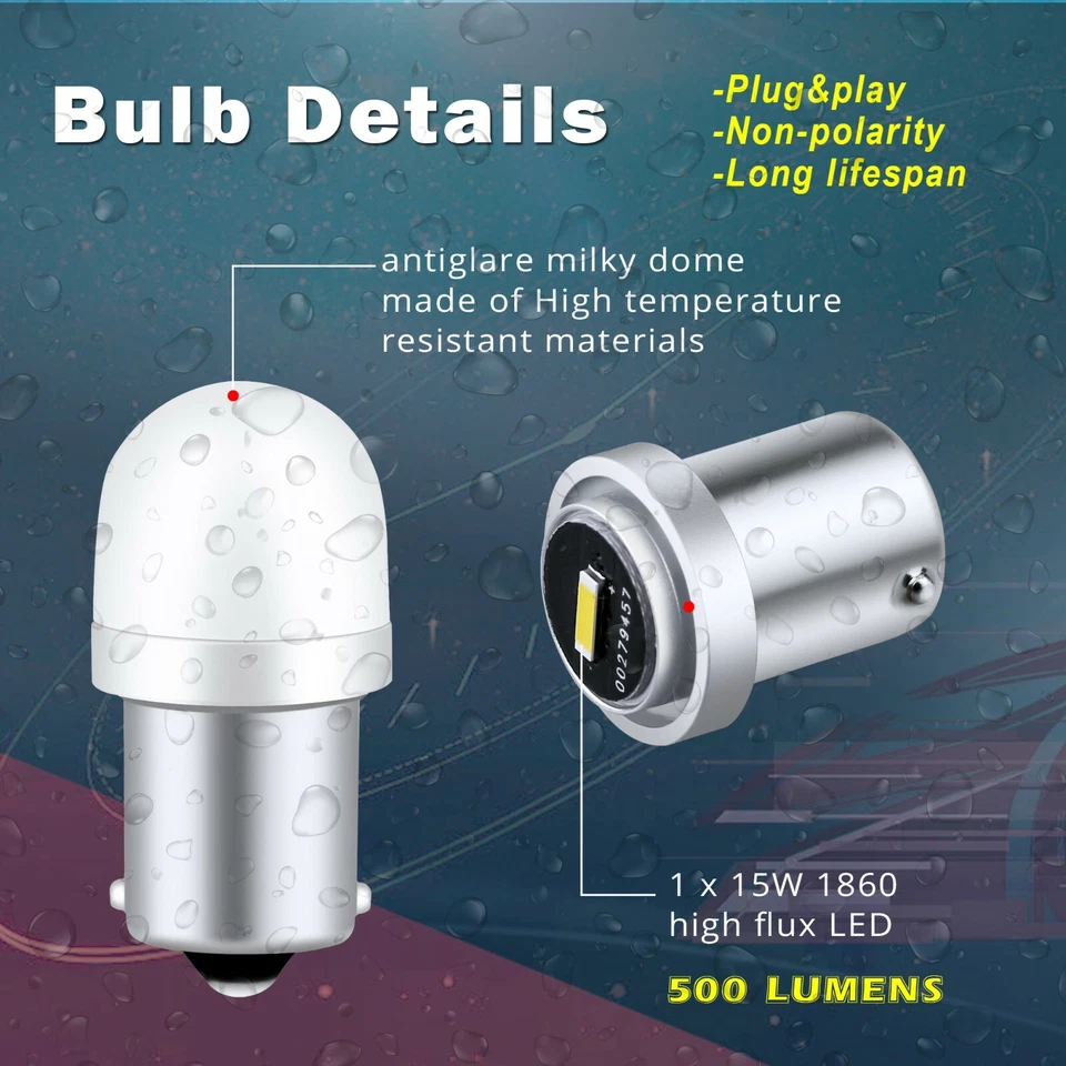 Pisca-pisca LED amarelo âmbar dianteiro externo lâmpadas de seta para BMW 318 740 M3 - Imagem 4 de 4