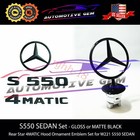 S550 4MATIC Rear Star Emblem Black Badge Logo Hood Ornament W221 Sedan