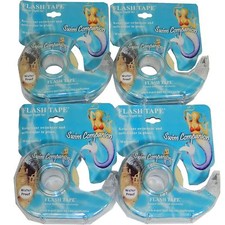 Braza Swim Companion Adhesive Double Sided Flash Tape 20 Foot Roll Dispenser,4PK