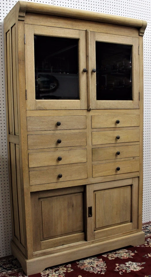 Puertas de vidrio biselado francés estilo antiguo de campo madera maciza a rayas Foto 3 de 4