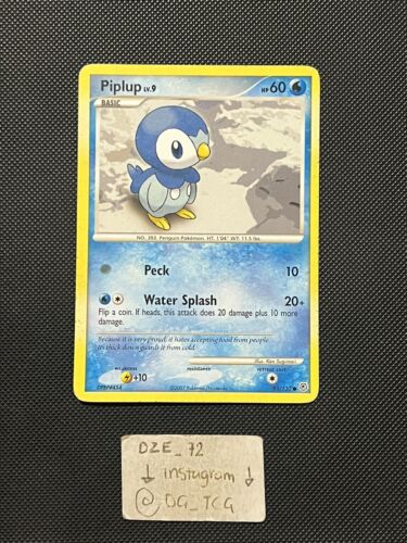 Pokémon 2007 Diamante y Perla - Piplup Lv.9 - sin holo - 93/130 - LP - Imagen 1 de 8