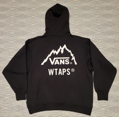 Vans X WTAPS Hooded Pullover Sweatshirt Black Mens Size Medium NWT