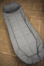 Folding Camping Cot Sleeping Bed Built In Mattress Pillow for Travel Grey Color