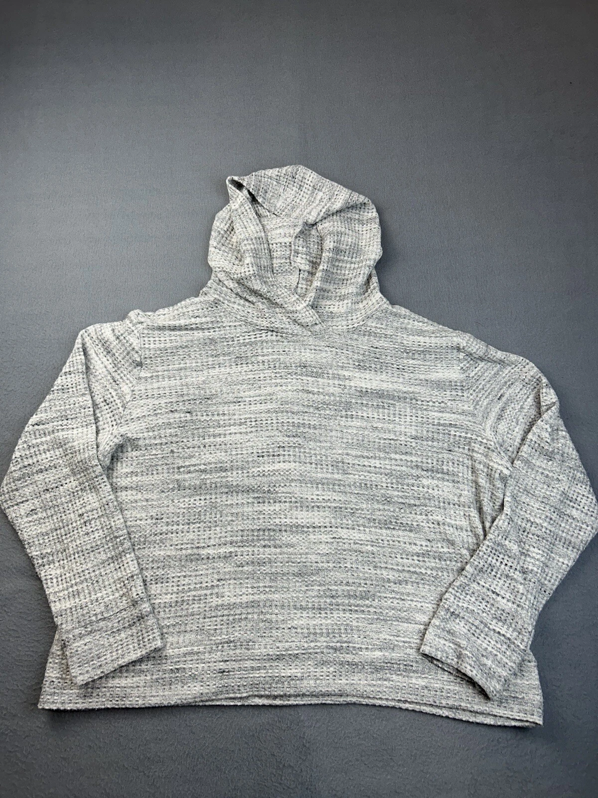 beyond-yoga living easy waffle knit pullover sweater hoodie