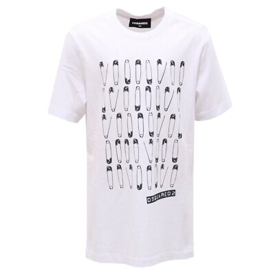 6594AB maglia bimbo BOY DSQUARED2 cotton weathered look t