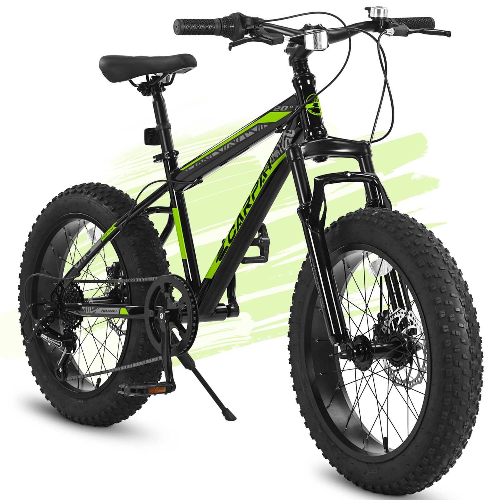20 Inch 7 Speed Kids Bike 4" Inch Fat Tire Mountain Bike for Ages 8-12 Teenagers