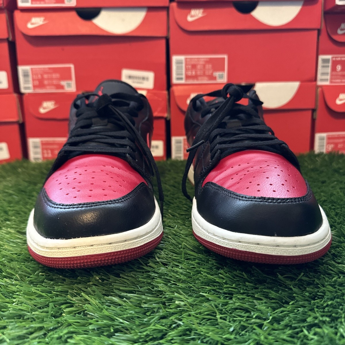 Size 10.5 M / 12 W - Air Jordan 1 Low Bred Sail - Worn Once - VNDS 