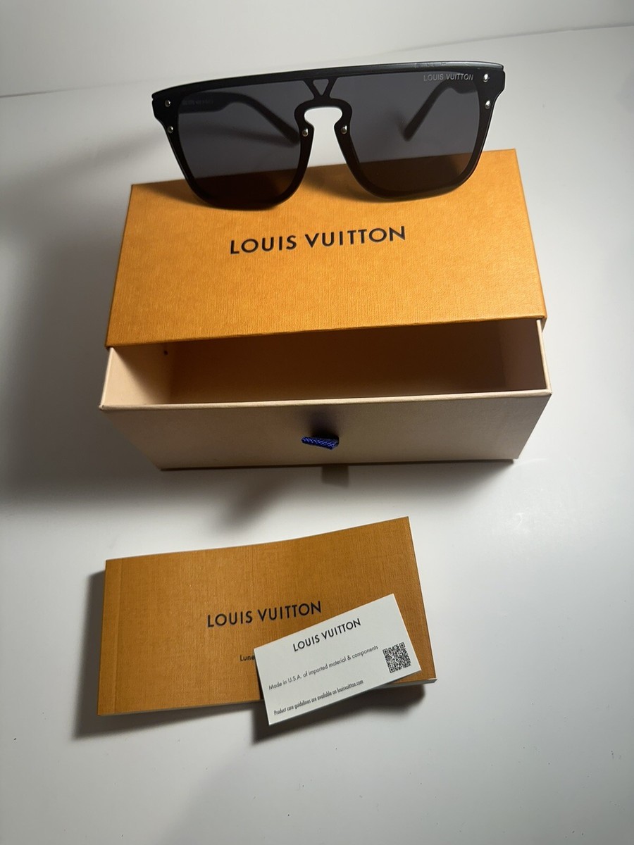 Louis Vuitton ブラックフレームメガネ　ノベルティ Louis Vuitton LV Waimea Sunglasses Black Lens Logo Shades Glasses
