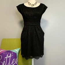 BCBGeneration Black Lace Mini Sheath Dress Size 4