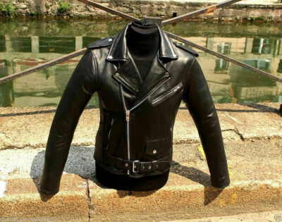 Jacke Lederjacke Nagel Motorrad Biker Perfect Guendj Marlon Brando Rock