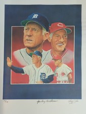 Autographed Sparky Anderson Artist Christopher Paluso Signed 18 x 24