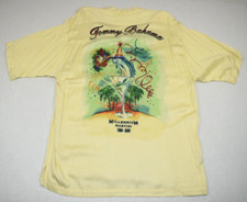 Vintage Tommy Bahama Hawaiian Shirt Shirt Size M Millennium Martini Rayon c.1999