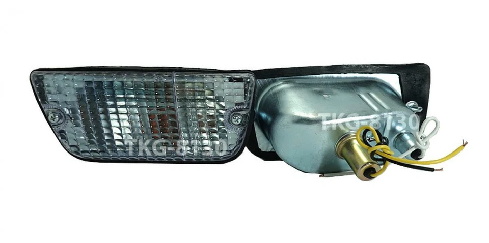 1 par de luces de señal de giro de parachoques delanteras transparentes para NIssan / Datsun 620 1972 - 1979 Foto 4 de 4