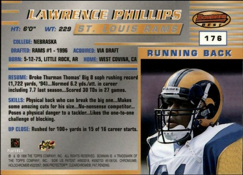 1996 Bowman's Best Football  *COMPLETE YOUR SET*  Pick From List - Picture 348 of 356