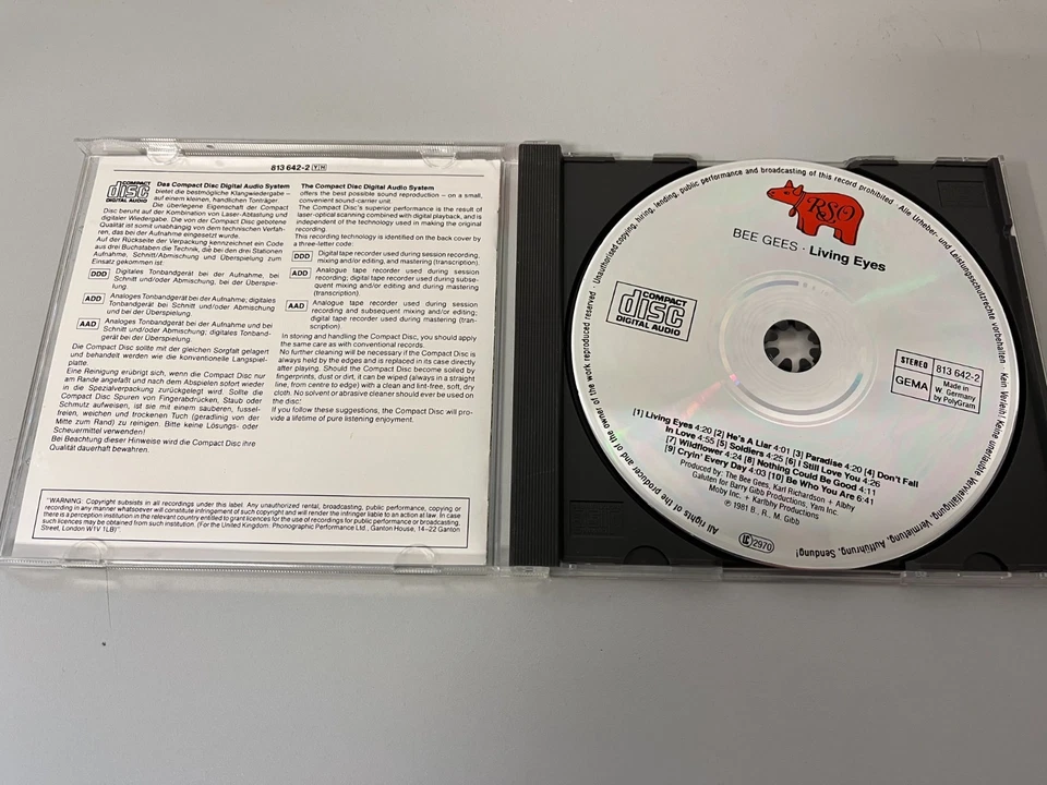 Bee Gees - Living Eyes - rare CD © 1981/? (813 642-2) - Bild 2 von 3