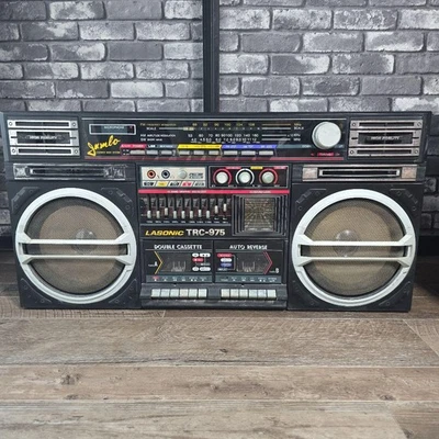 Lasonic TRC-975 Big Boombox 80s Vintage Cassette Radio – For Parts