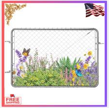 72 x 48 in Chain Link Fence Gate, Adjustable Chain Link Fence Panel