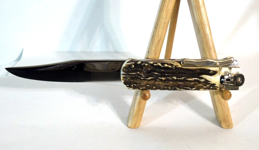 "Hubertus" Large Thumb Lock Folding Folder Gnarly Stag Unused Solingen Germany - Image 2 of 4