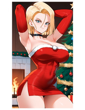 Android 18 5  Vinyl Sticker Waifu Anime Manga Lewd Laptop Skateboard Car