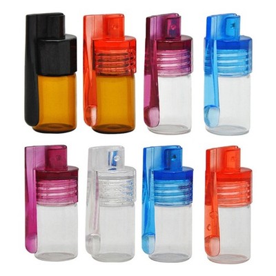 4Pcs Travel Spice Jars Storage Bottle with Spoon Mixed Color Case As Men Gift