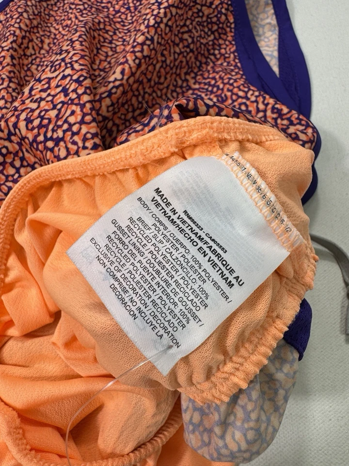 Pantalones Cortos para Correr Nike Para Mujer Pequeños Estampados Tempo Nuevos con Etiquetas Naranja Púrpura 686020-832 Foto 4 de 4