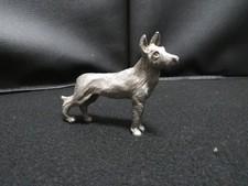 P. DAVIS PEWTER GERMAN SHEPHERD BELGIUM MALINOIS DOG FIGURINE STATUE