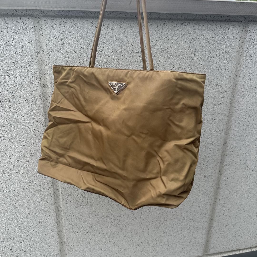 Prada Beige Shoulder Bag Authentic Import from Japan