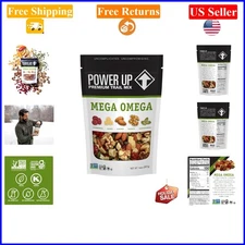 Mega Omega Trail Mix 14oz Non-GMO  Gluten-Free Nuts Fruits Seeds