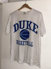 Vintage Duke Blue Devils T-Shirt Big Logo Distressed Cameron Crazies 90s USA L